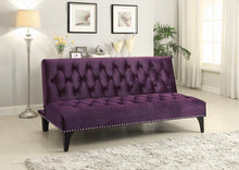 Load image into Gallery viewer, Purple Velvet Sofa Bed - Ego Home Furniture