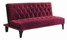 Load image into Gallery viewer, Burgundy Velvet Sofa Bed - Ego Home Furniture