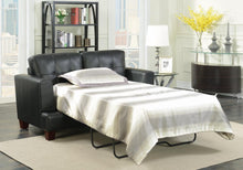 Load image into Gallery viewer, Samuel Transitional Black Loveseat Sleeper - Ego Home Furniture