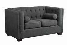 Load image into Gallery viewer, Cairns Transitional Charcoal Loveseat - Ego Home Furniture