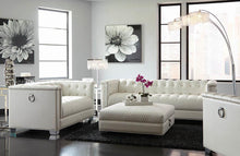 Load image into Gallery viewer, Chaviano Contemporary White Ottoman - Ego Home Furniture