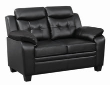 Load image into Gallery viewer, Finley Casual Black Padded Loveseat - Ego Home Furniture