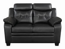 Load image into Gallery viewer, Finley Casual Black Padded Loveseat - Ego Home Furniture