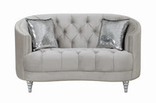 Load image into Gallery viewer, Avonlea Traditional Grey and Chrome Loveseat - Ego Home Furniture