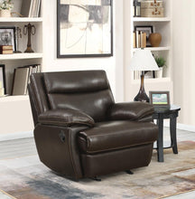 Load image into Gallery viewer, MacPherson Brown Leather Glider Recliner - Ego Home Furniture