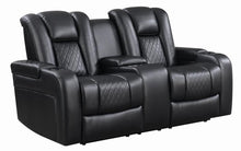 Load image into Gallery viewer, Delangelo Black Power Motion Reclining Loveseat - Ego Home Furniture
