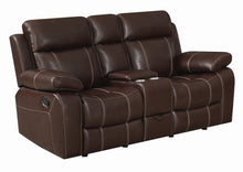 Load image into Gallery viewer, Myleene Chestnut Leather Reclining Loveseat - Ego Home Furniture