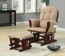 Load image into Gallery viewer, Traditional Beige Rocking Glider with Matching Ottoman - Ego Home Furniture