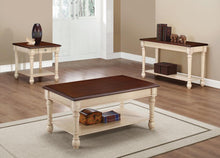 Load image into Gallery viewer, Transitional Dark Brown/Antique White End Table - Ego Home Furniture