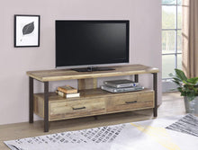 Load image into Gallery viewer, Rustic Weathered Pine 60&quot; TV Console
