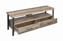 Load image into Gallery viewer, Rustic Weathered Pine 60&quot; TV Console
