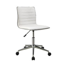 Load image into Gallery viewer, Modern White and Chrome Home Office Chair - Ego Home Furniture
