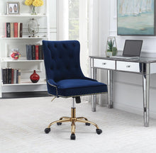 Load image into Gallery viewer, Modern Blue Velvet Office Chair - Ego Home Furniture
