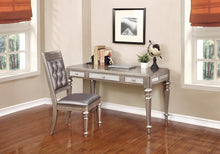 Load image into Gallery viewer, Bling Game Hollywood Glam Metallic Platinum Writing Desk - Ego Home Furniture