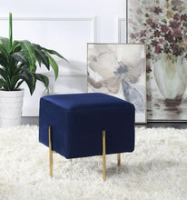 Load image into Gallery viewer, Modern Blue Velvet Ottoman - Ego Home Furniture