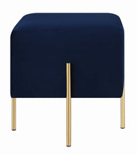 Load image into Gallery viewer, Modern Blue Velvet Ottoman - Ego Home Furniture