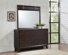 Load image into Gallery viewer, Bingham Retro-Modern Brown Oak Mirror - Ego Home Furniture