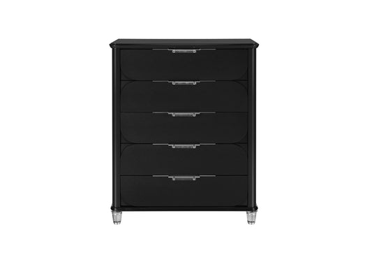 Lando - 5 Piece Queen Bedroom Set (Bed, Dresser & Mirror, Nightstand, Chest) - Black