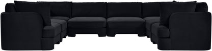 Hammond - Velvet Performance Fabric Upholstered 8 Piece U-Shaped Sectional