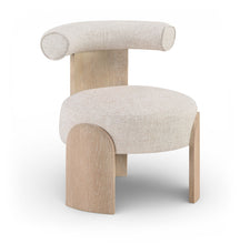 Load image into Gallery viewer, Calder - Linen Textured Fabric Upholstered Accent Chair - Painted Natural Base

