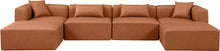 Load image into Gallery viewer, Cube - 6 Piece Modular Double Chaise Sectional - Cognac
