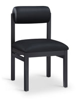 Load image into Gallery viewer, Roundhill - Faux Leather Dining Chair (Set of 2) - Black Frame
