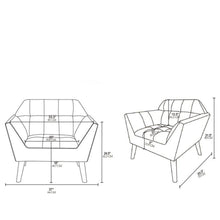 Load image into Gallery viewer, Modern Lounge Chair With Button Tufting
