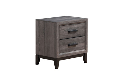 Kate - 4 Piece Full Bedroom Set (Bed, Dresser, Mirror, Nightstand) - Foil Gray