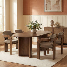 Load image into Gallery viewer, Cedra - Velvet Performance Fabric Upholstered Dining Chair (Set of 2) - Brown Frame
