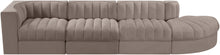 Load image into Gallery viewer, Rummi - Velvet Performance Fabric Upholstered 4 Piece Modular Sectional With Reverse Corner Chair
