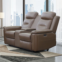 Load image into Gallery viewer, Keldon - Reclining Console Loveseat With Power Footrest - Brown
