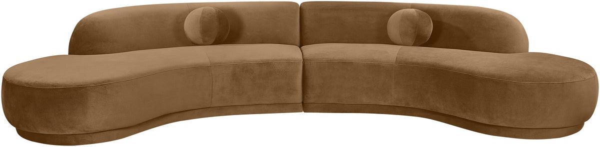 Avra - 146" Velvet Performance Fabric Upholstered Sectional