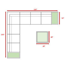 Load image into Gallery viewer, Wicker Sectional Seating Group With Cushions
