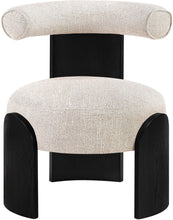 Load image into Gallery viewer, Calder - Linen Textured Fabric Upholstered Accent Chair - Painted Black Base
