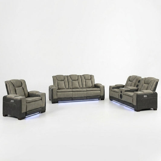 Bruno - Power Reclining Living Room Set With LED Lighting