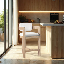 Load image into Gallery viewer, Sacha - Velvet Stool With Natural Base

