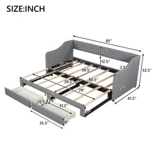 Load image into Gallery viewer, Upholstered Daybed With 2 Drawers
