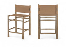 Load image into Gallery viewer, Santos - Upholstered Counter Stool With Stained Brown Base
