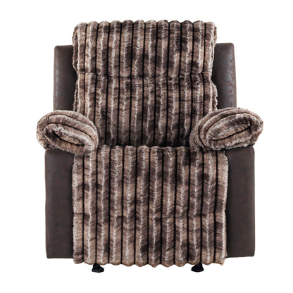 Bruni - Glider Recliner With Manual Recline And Rich Upholstery - Brown