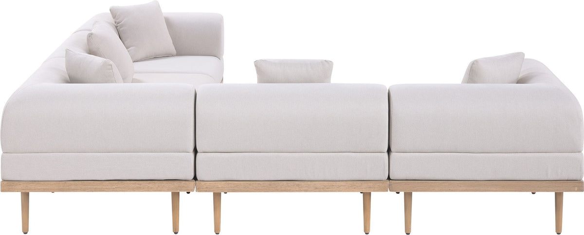 Laguna - 5 Piece 106.5" Upholstered Outdoor Patio Modular Sectional