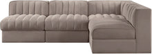 Load image into Gallery viewer, Rummi - Armless Velvet Performance Fabric Upholstered 4 Piece Modular Sectional
