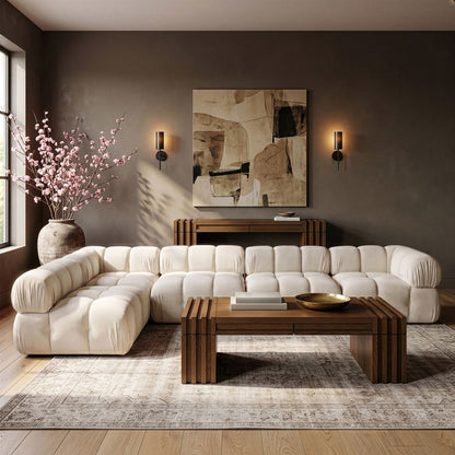 Orin - Velvet 5 Piece Modular Sectional