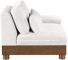 Load image into Gallery viewer, Turin - Chenille Fabric Upholstered Modular Arm Chair - Walnut Base
