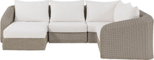 Load image into Gallery viewer, Seacrest - Olefin Water Resistant Fabric And Wicker 5 Piece Outdoor Patio Modular Sectional
