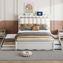 Load image into Gallery viewer, Storage Platform Bed, With 2 Big Drawers, Trundle, One Set Of Sockets &amp; USB Ports
