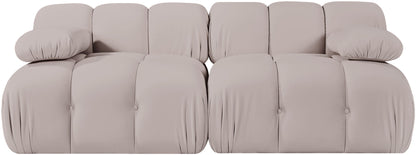 Orin - Velvet Performance Fabric Upholstered 2 Piece Modular Sofa