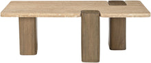 Load image into Gallery viewer, Ravenna - Genuine Fabric Travertine And Oak Wood Table
