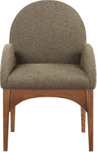 Load image into Gallery viewer, Waldorf - Boucle Dining Arm Chair With Brown Legs
