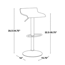 Load image into Gallery viewer, Ale - Contemporary Adjustable Height Barstool With Swivel With Oval Footrest (Set of 2)
