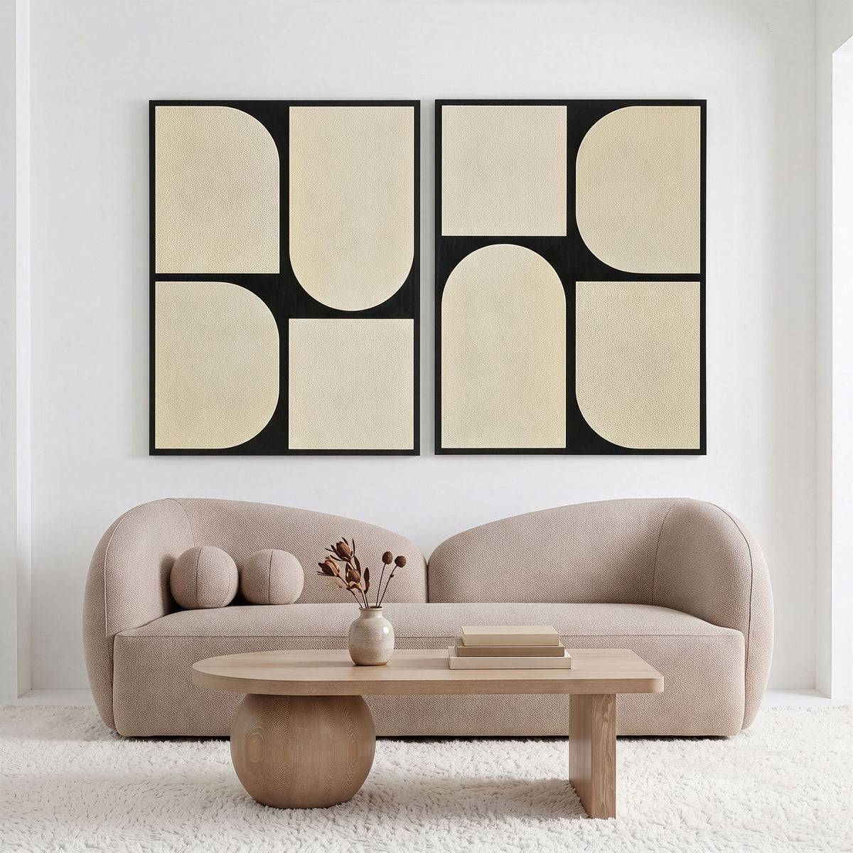 Icon - Mango Wood 2 Piece Wall Art